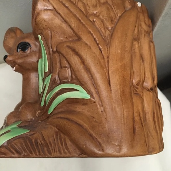 Twin Winton Squirrel And Deer Cookie Jar Brown Made In California USA - Picture 15 of 16